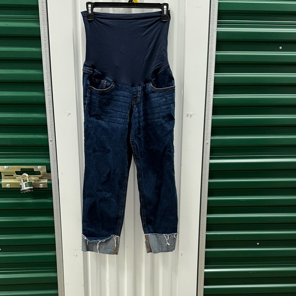 Indigo Blue Women's Relaxed Fit Denim maternity capri pants
